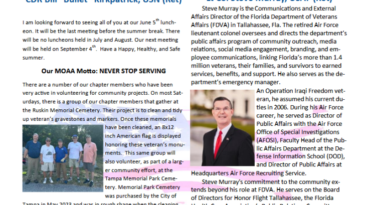 June 2024 SCCC MOAA Newsletter